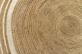 Jute Braided Area Rug Round Boho Area Rug for Living Room, Bedroom, Farmhouse 