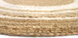 Jute Braided Area Rug Round Boho Area Rug for Living Room, Bedroom, Farmhouse 