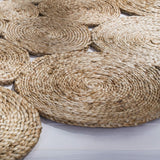 Jute Natural Round Rug , Braided Jute Round Area Rug For Farmhouse