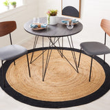 Jute Round Area Rug | Natural Jute Rug Round Braided Farmhouse Reversible Rugs