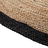 Jute Round Area Rug | Natural Jute Rug Round Braided Farmhouse Reversible Rugs