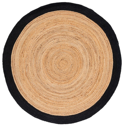 Jute Round Area Rug | Natural Jute Rug Round Braided Farmhouse Reversible Rugs