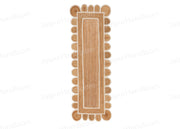 Scalloped Rug for Living Room 8'x8' | Scalloped Jute Carpet Rugs for Dining Room 6'x8'