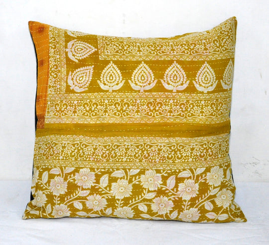 24X24 inches decorative accent pillows kantha cushion covers bed room pillows - LO-18