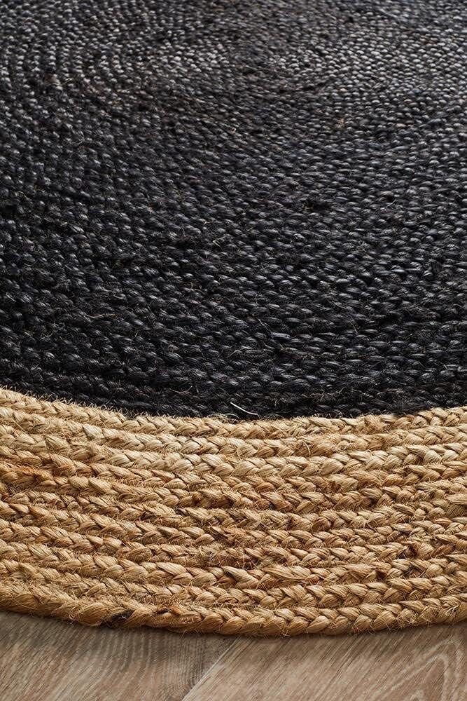 Natural Fiber Round Jute Area Rug Handmade Boho Charm Farmhouse Jute Rugs 