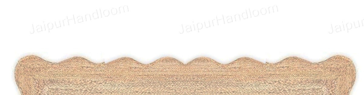 Natural Fiber Rug Scalloped Jute Rug Seagrass Area Carpet Bathroom Rugs