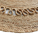 Natural Jute Round Rug 4'x4' for Entry Door Braided Jute Round Rug for Patio Area