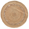 Natural Jute Round Rug 4'x4' for Entry Door Braided Jute Round Rug for Patio Area