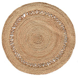 Natural Jute Round Rug 4'x4' for Entry Door Braided Jute Round Rug for Patio Area