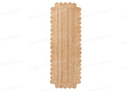 Scalloped Jute Runner Sisal Seagrass Rug Bedside Runner Rug for Entryway
