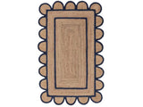 Natural Jute 8 X 10 Scalloped Rugs for Living Room ON SALE & FREE SHIPPING