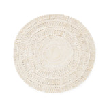 Off White / Ivory Jute Round Area Rug Farmhouse Round Jute Rugs Braided Round Rugs 