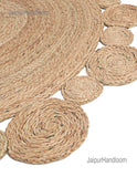 Oval Jute Rug 8x10 Feet Handwoven Oval Carpet for Dining Room 6'x9'