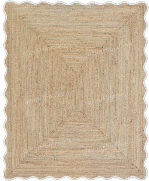 Oversize Jute Rug Wavy Scalloped Rugs Long Hallway Runner 3X20 Bathroom Rugs