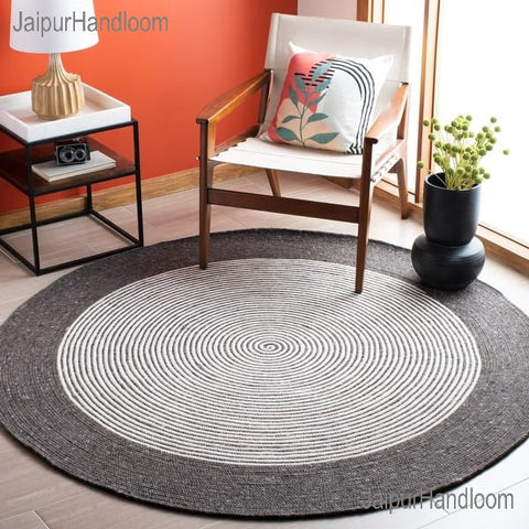 Psychedelic Jute Round Rug Handwoven Seagrass Round Rug Carpet