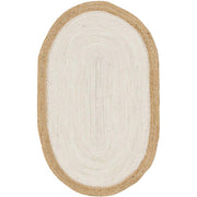 Reversible 6'x8' Oval Area Rug for Bedroom, Braided Jute Rugs for Dining Space
