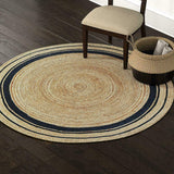 Reversible Boho Jute Round Area Rugs Hand Woven Jute Braided Rug Round