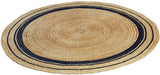 Reversible Boho Jute Round Area Rugs Hand Woven Jute Braided Rug Round