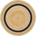 Reversible Boho Jute Round Area Rugs Hand Woven Jute Braided Rug Round