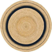 Reversible Boho Jute Round Area Rugs Hand Woven Jute Braided Rug Round