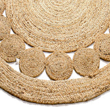 Round Handmade Jute Rugs Round Jute Carpets Eco-Friendly Jute Round Rug