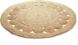 Round Handmade Jute Rugs Round Jute Carpets Eco-Friendly Jute Round Rug