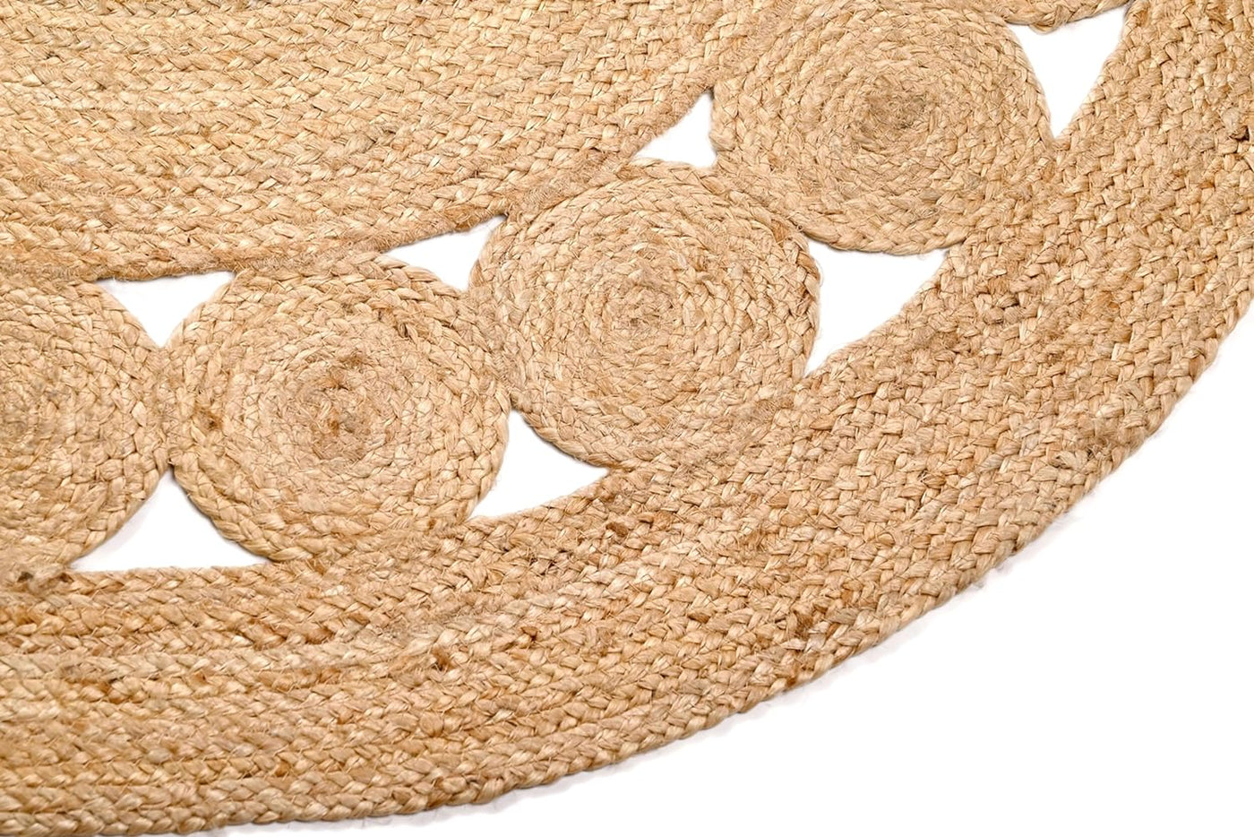 Round Handmade Jute Rugs Round Jute Carpets Eco-Friendly Jute Round Rug