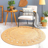 Round Handmade Jute Rugs Round Jute Carpets Eco-Friendly Jute Round Rug