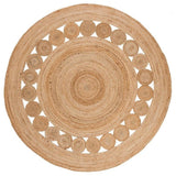 Round Handmade Jute Rugs Round Jute Carpets Eco-Friendly Jute Round Rug