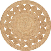 Round Handmade Jute Rugs Round Jute Carpets Eco-Friendly Jute Round Rug