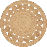 Round Handmade Jute Rugs Round Jute Carpets Eco-Friendly Jute Round Rug