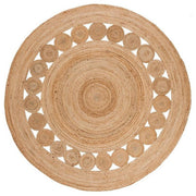 Round Handmade Jute Rugs Round Jute Carpets Eco-Friendly Jute Round Rug