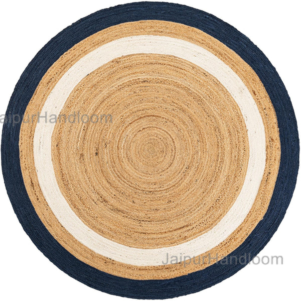 Round Fun Entryway Rug Round Jute Rug 8' Heavy Traffic Round Rug for Entry Door Round Door Ma
