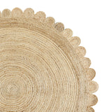 Round Scallop Rug Round Scalloped Circular Jute Rug Round Jute Area Rug