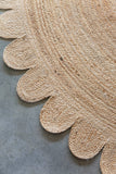 Round Scallop Rug Round Scalloped Circular Jute Rug Round Jute Area Rug