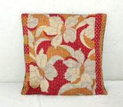 soft cotton fabric kantha pillows indian handmade cushion cover
