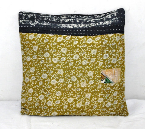 Large Indian Kantha throw pillows Bohemian sofa cushion covers