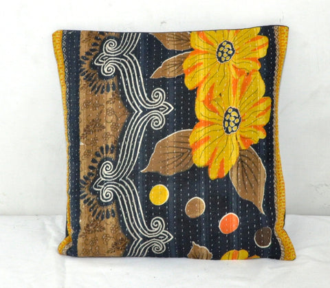 indian handmade kantha throw pillows vintage sofa throw cushions
