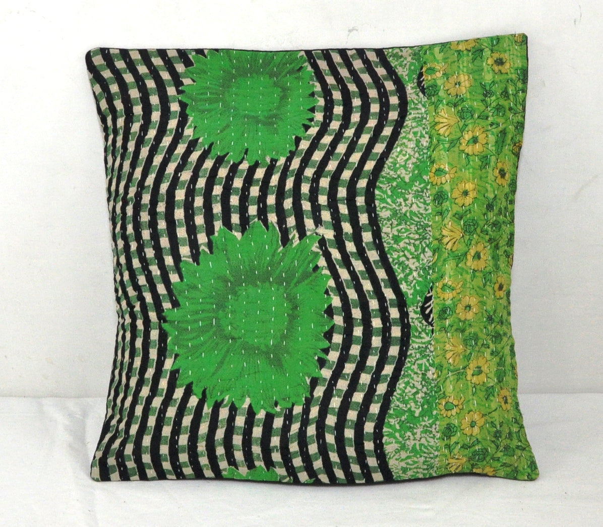 boho chic living room sofa cushions indian kantha throw pillows