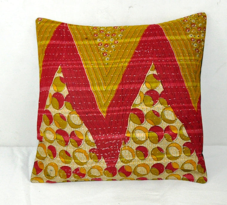 vintage sofa pillow covers boho bedroom sham pillows indian kantha cushions