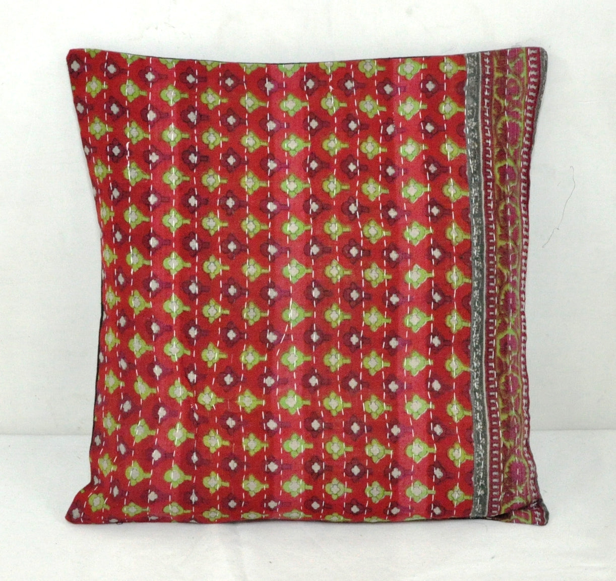 indian ethnic kantha pillow cases bohemian throw pillows for couch