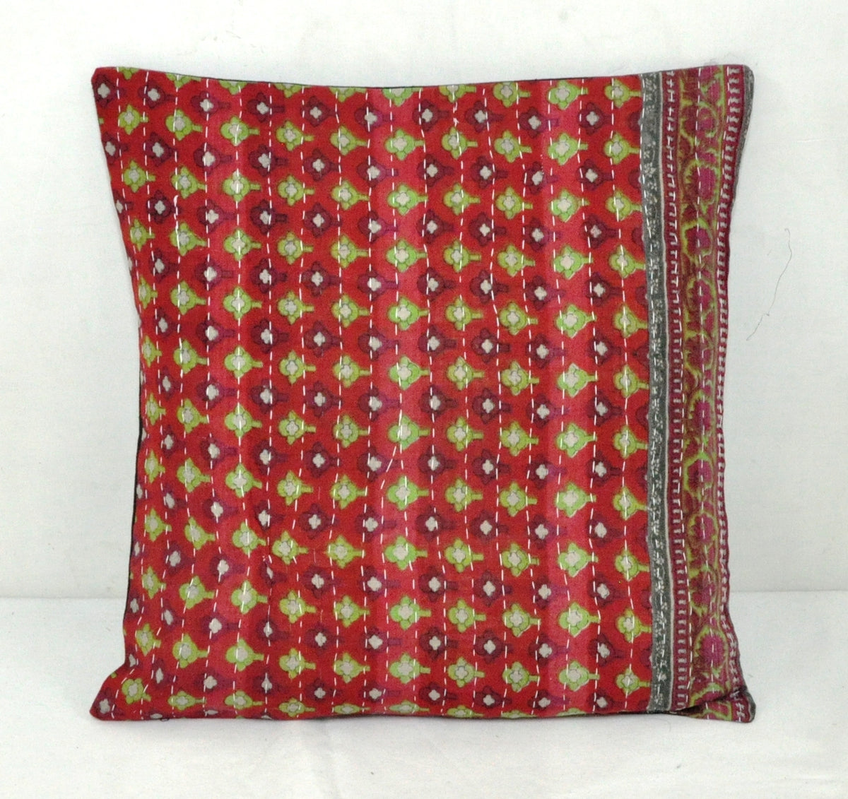 indian ethnic kantha pillow cases bohemian throw pillows for couch