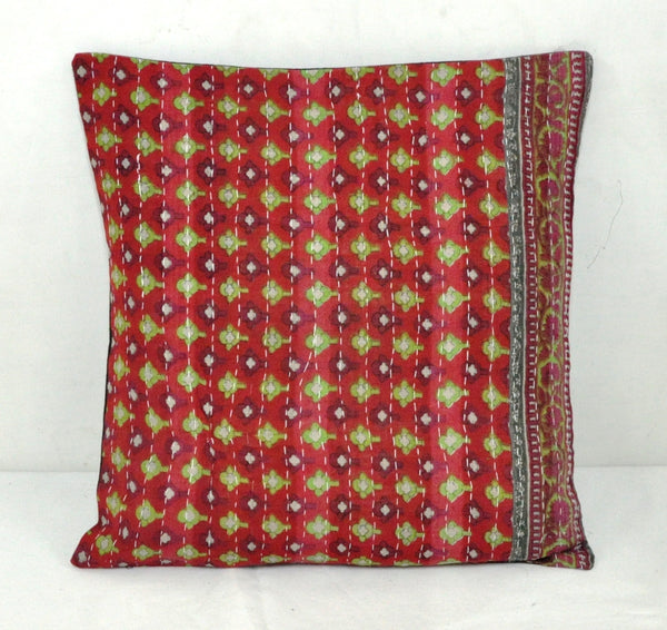 indian ethnic kantha pillow cases bohemian throw pillows for couch