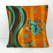 bohemian floral throw pillows indian kantha cushion covers for couch 