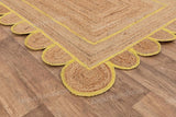 Scalloped Doormats 2x3 Feet Jute Scalloped Rug 4'x6' Segrass Runner 2'x10'