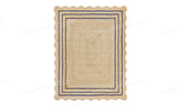 Scalloped Jute Rug 5X7 Wavy Edge Scalloped Rug 4X6 Jute Bathroom Runner