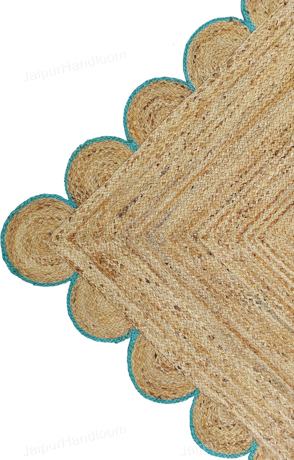 Scalloped Jute Rug ON SALE Contemporary Rugs Custom Size Rugs Braided Rugs