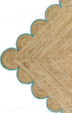 Scalloped Jute Rug ON SALE Contemporary Rugs Custom Size Rugs Braided Rugs