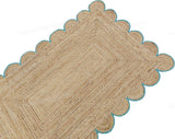 Scalloped Jute Rug ON SALE Contemporary Rugs Custom Size Rugs Braided Rugs