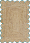 Scalloped Jute Rug ON SALE Contemporary Rugs Custom Size Rugs Braided Rugs